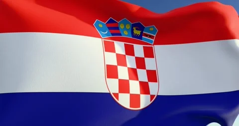 Croatian flag Video stock 300207654
