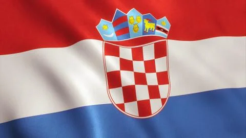 Croatian Flag Stock Illustration