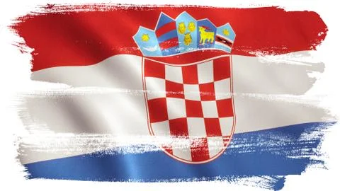Croatian Flag Stock Illustration