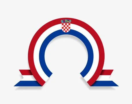 Croatian flag rounded abstract background. Vector illustration. Stock Illustration