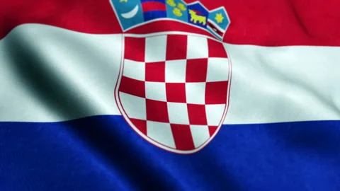 Croatian flag - Seamless Looping Video stock 219001938
