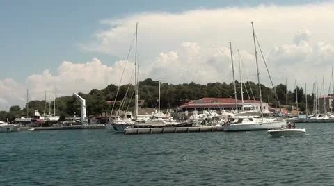Croatian Harbour View Stock Footage 12588326