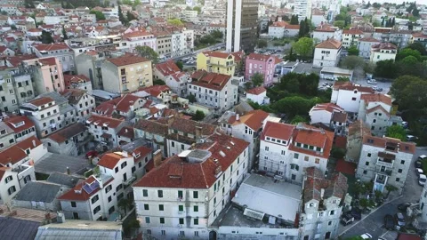 Croatian Rooftops Zoom Stock Footage 231242777