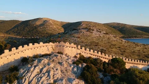 Croatian wall Stock Footage 92414882