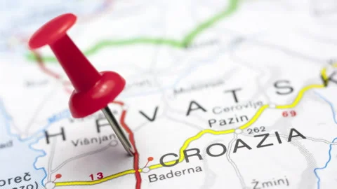 CROAZIA on the map Stock Footage 174116019