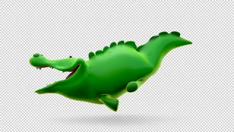 Croc run cycle side 库存影片 147003170