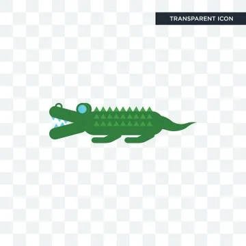 Croc vector icon isolated on transparent background, croc logo design Stock Illustration