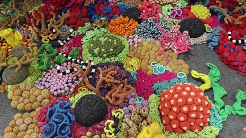 Crochet artworks Stock Footage 334940730