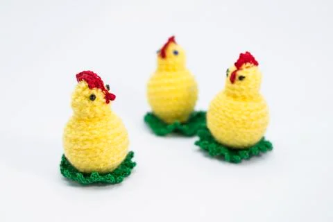 Crochet chicks Stock Photos