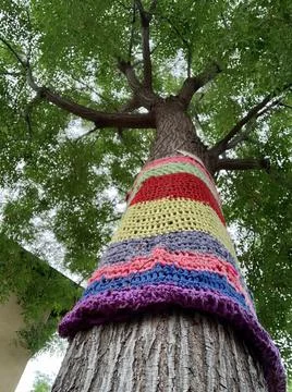 Crochet deck in a tree Foto stock
