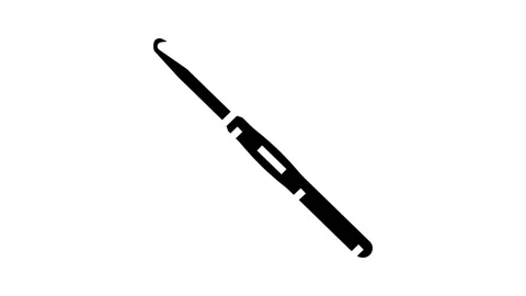 Crochet hook knitting wool glyph icon animation 스톡 동영상 326155735