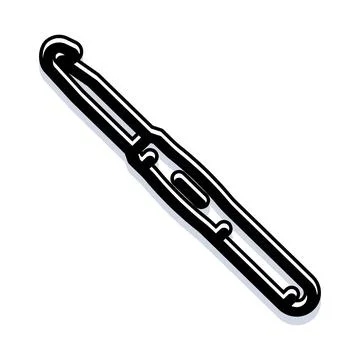 Crochet hook tool for yarn and textile craft Stockillustratie