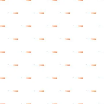 Crochet hooks creating seamless repeating crafting and hobby pattern Stock Illustration