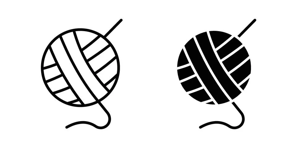 Crochet icon vector design. EPS10 Illustrazione stock