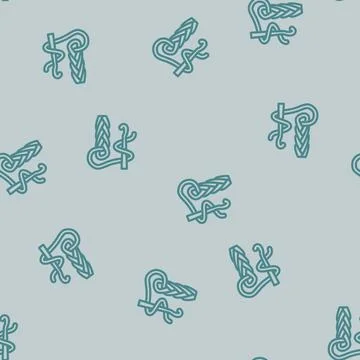 Crochet knitting wool line vector seamless pattern Stockillustratie
