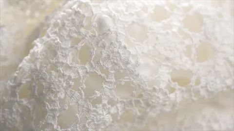 Crochet lace patterns, crocheted Grandmas Doily, Hand-crocheted tablecloth Stock Footage 340925636