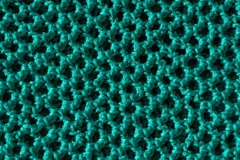 Crochet pattern made from polyester cord. Stock Photos