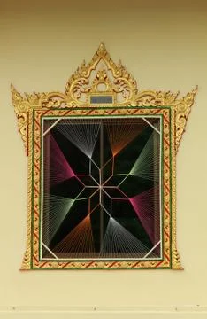 Crochet on the window Stock Photos