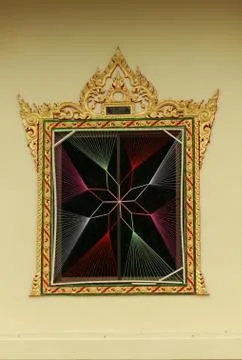 Crochet on the window Stock Photos