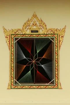 Crochet on the window Stock Photos