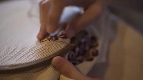 Crochet work Stock Footage 77580320