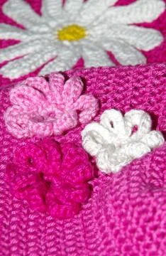 Crocheted background Stock Photos