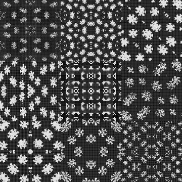 Crocheted lace set Stock Illustration