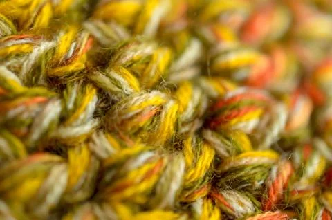 Crocheted or knitted Texture Close up, Fabric background Stock Photos