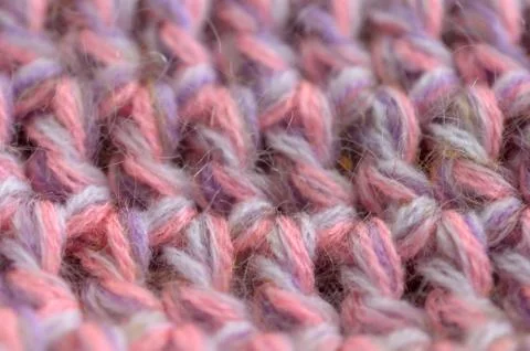 Crocheted or knitted Texture Close up, Fabric background Stock Photos