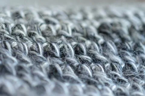 Crocheted or knitted Texture Close up, Fabric background Stock Photos