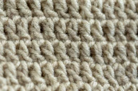 Crocheted or knitted Texture Close up, Fabric background Stock Photos