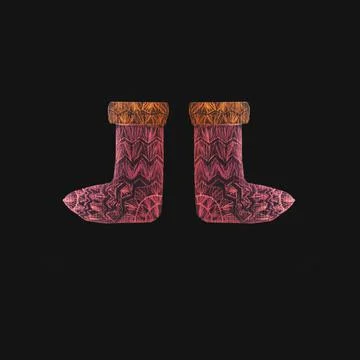 Crocheting winter Stock Illustration