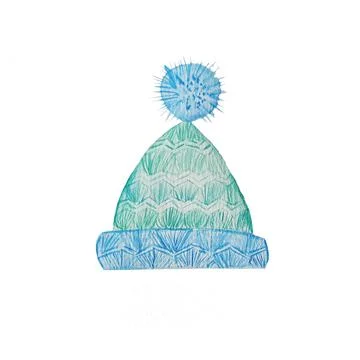 Crocheting winter Stock Illustration