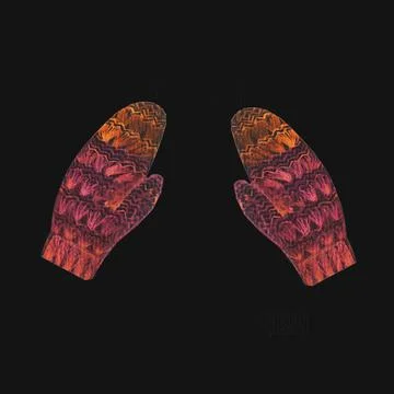 Crocheting winter Stock Illustration