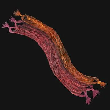 Crocheting winter Stock Illustration