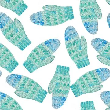 Crocheting winter Stock Illustration