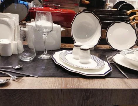 Crockery dinner set Foto stock
