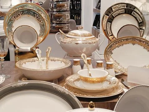 Crockery dinner set Stock-Fotos