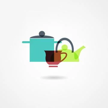 Crockery icon Stock Illustration