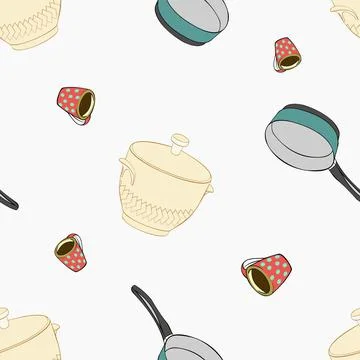 Crockery pattern 1 Иллюстрация