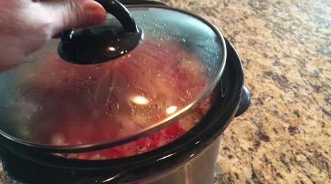 Crockpot Cooking Stock Footage 56242125