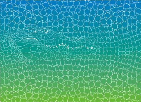 Crocodile abstract background Stock Illustration