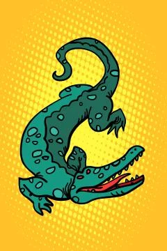 Crocodile alligator cayman Stock Illustration