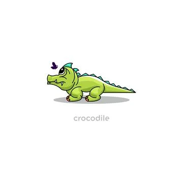 Crocodile cartoon Stock Illustration