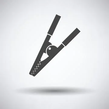 Crocodile clip icon Stock Illustration