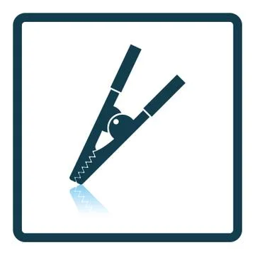 Crocodile clip icon Stock Illustration