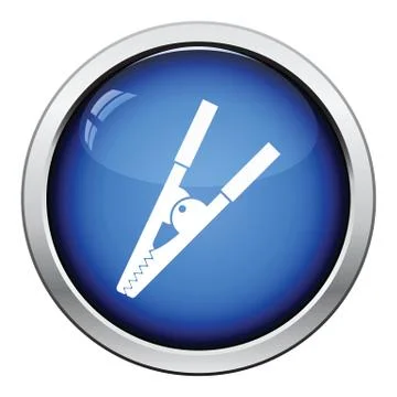 Crocodile clip icon Stock Illustration
