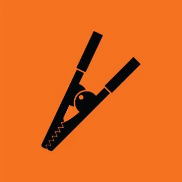Crocodile clip icon Stock Illustration