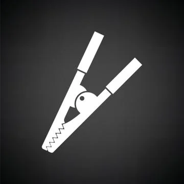 Crocodile clip icon Stock Illustration