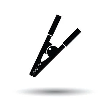 Crocodile clip icon Stock Illustration